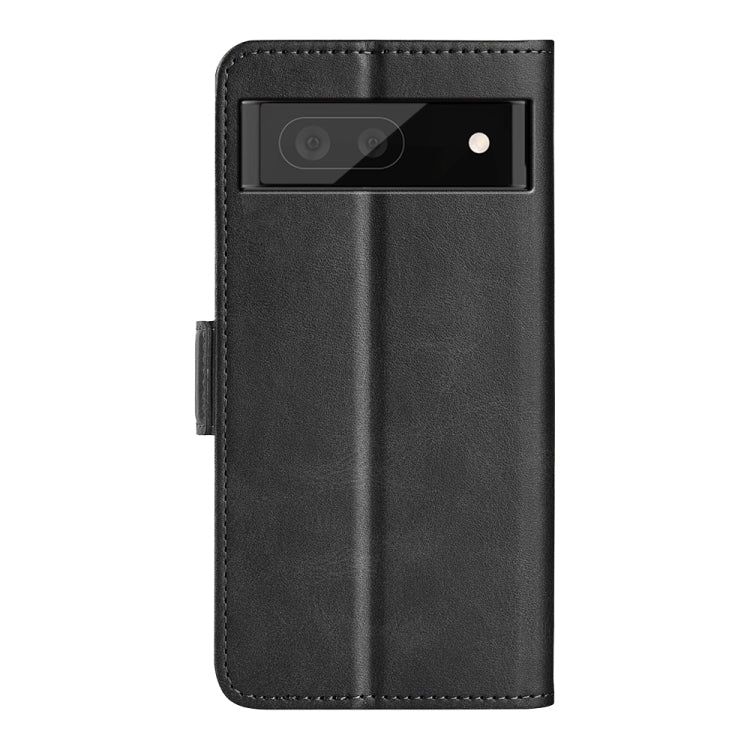 Black leather magnetic window flip phone case for Google Pixel 7 Pro