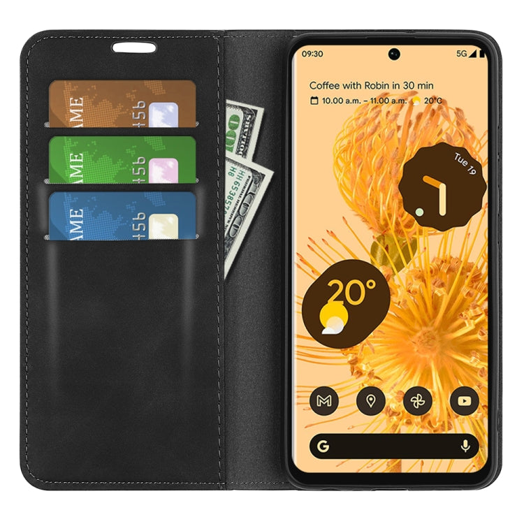 Black leather wallet phone case with card pockets and front cover on phone