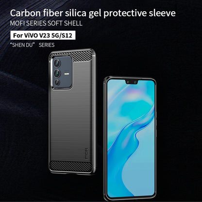 Gray phone case and screen protector fit view with carbon-fiber corner detail