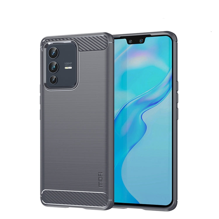 Carbon fiber-textured soft TPU phone case, dark gray with raised camera cutout