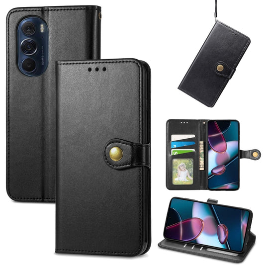 Solid Color Leather Buckle Phone Case, For Motorola Edge X30, For TCL A509DL / A3