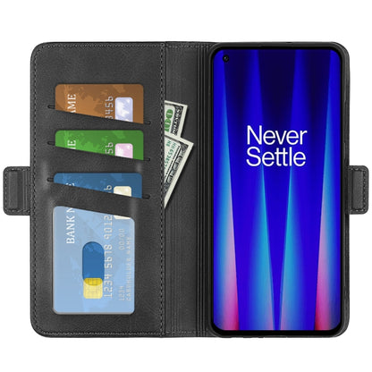 Black leather folio phone case with card slots and magnetic closure, phone inside