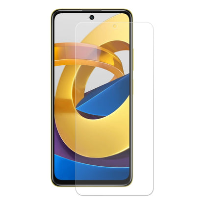 9H tempered glass screen protector for Poco M4 Pro 5G, clear 2.5D rounded edges