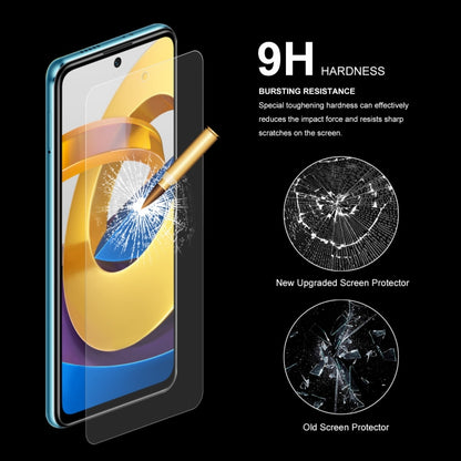 9H tempered glass screen protector for Poco M4 Pro 5G, scratch-resistant, clear