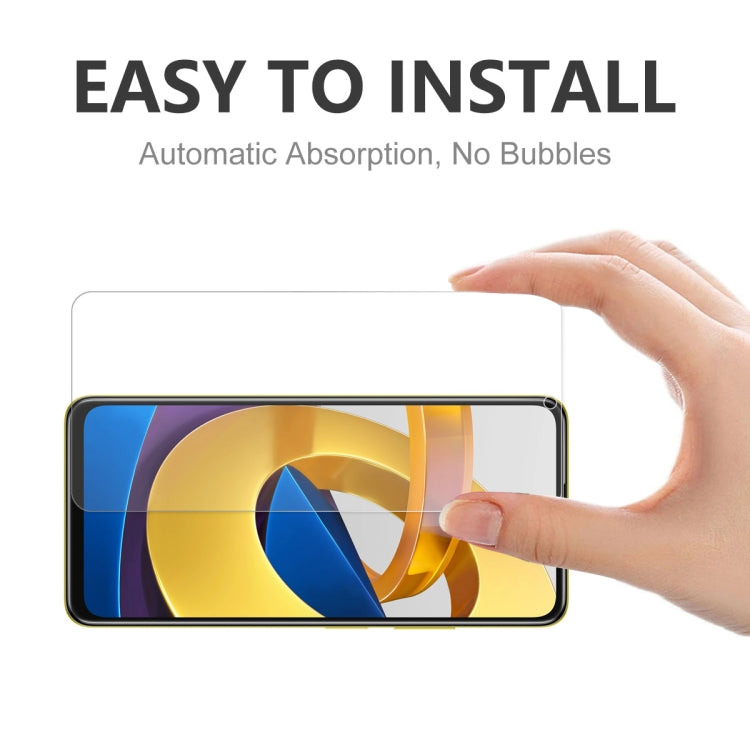 Tempered glass screen protector for Poco M4 Pro 5G, easy install with bubble-free fit