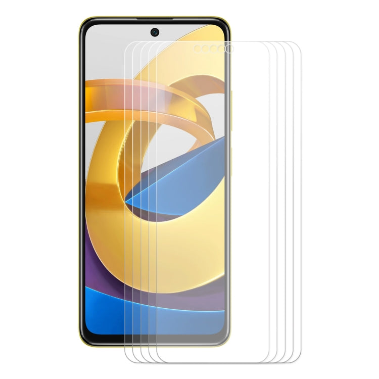 Set of tempered glass screen protectors for Poco M4 Pro 5G, clear 2.5D panels