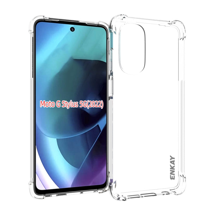 ENKAY Clear TPU Shockproof Case, For Motorola Moto G 5G 2022, For Motorola Moto G Stylus 5G 2022, For Motorola Moto G22 4G