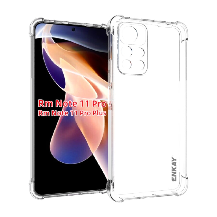 ENKAY Clear TPU Shockproof Case, For Xiaomi Poco X4 Pro 5G, For Xiaomi Redmi 10C Global / Redmi 10 India, For Xiaomi Redmi K40S, For Xiaomi Redmi K50 Gaming, For Xiaomi Redmi K50 / K50 Pro, For Xiaomi Redmi Note 11 Pro 5G China                         ...