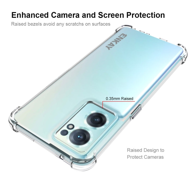 Clear TPU phone case with raised camera bezel protection for OnePlus Nord CE 2 5G