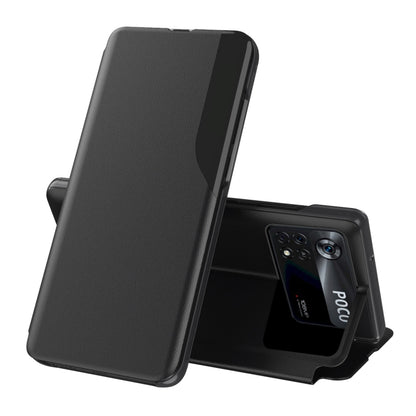 Attraction Flip Holder Leather Phone Case, For Xiaomi Poco X4 Pro 5G, For Xiaomi Poco M4 Pro 4G