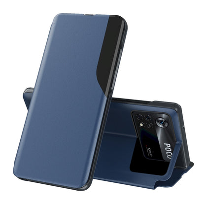 Attraction Flip Holder Leather Phone Case, For Xiaomi Poco X4 Pro 5G, For Xiaomi Poco M4 Pro 4G