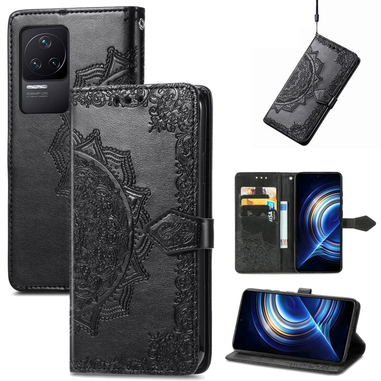 Mandala Flower Embossed Flip Leather Phone Case, For Xiaomi Redmi K50 Pro, For Xiaomi Redmi 10C, For Xiaomi Redmi Note 11 Pro 4G Global, For Xiaomi Poco X4 Pro 5G, For Xiaomi Poco M4 Pro 4G