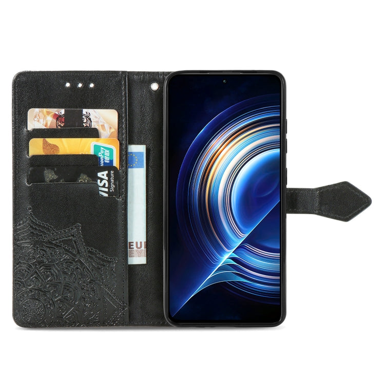 Mandala Flower Embossed Flip Leather Phone Case, For Xiaomi Redmi K50 Pro, For Xiaomi Redmi 10C, For Xiaomi Redmi Note 11 Pro 4G Global, For Xiaomi Poco X4 Pro 5G, For Xiaomi Poco M4 Pro 4G
