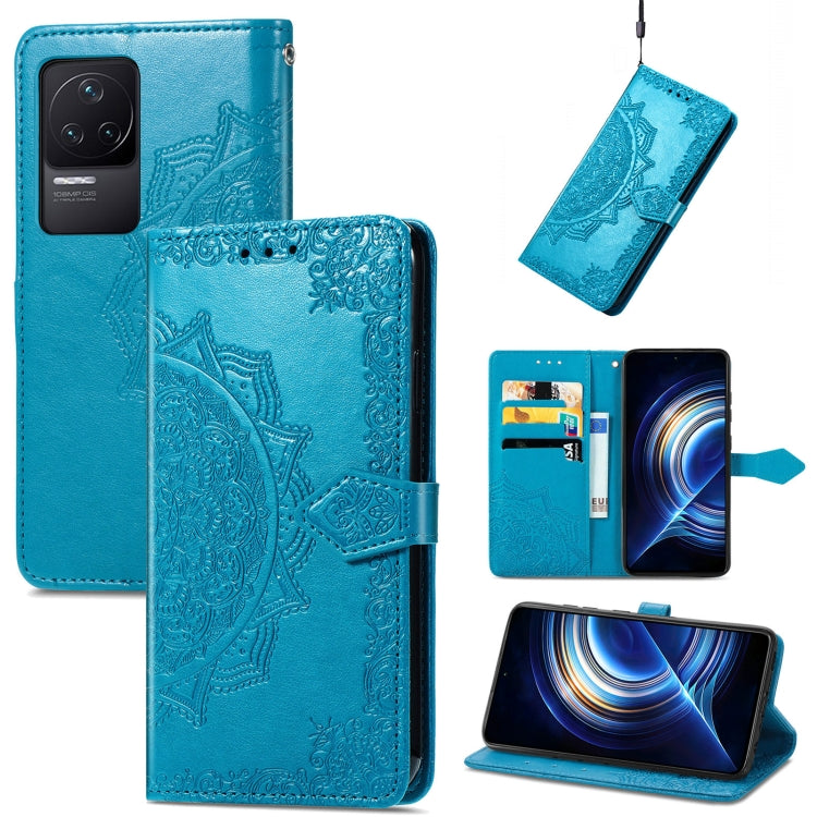 Mandala Flower Embossed Flip Leather Phone Case, For Xiaomi Redmi K50 Pro, For Xiaomi Redmi 10C, For Xiaomi Redmi Note 11 Pro 4G Global, For Xiaomi Poco X4 Pro 5G, For Xiaomi Poco M4 Pro 4G