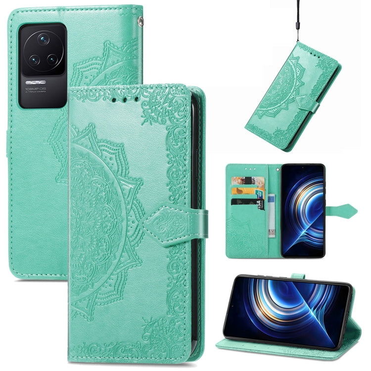 Mandala Flower Embossed Flip Leather Phone Case, For Xiaomi Redmi K50 Pro, For Xiaomi Redmi 10C, For Xiaomi Redmi Note 11 Pro 4G Global, For Xiaomi Poco X4 Pro 5G, For Xiaomi Poco M4 Pro 4G