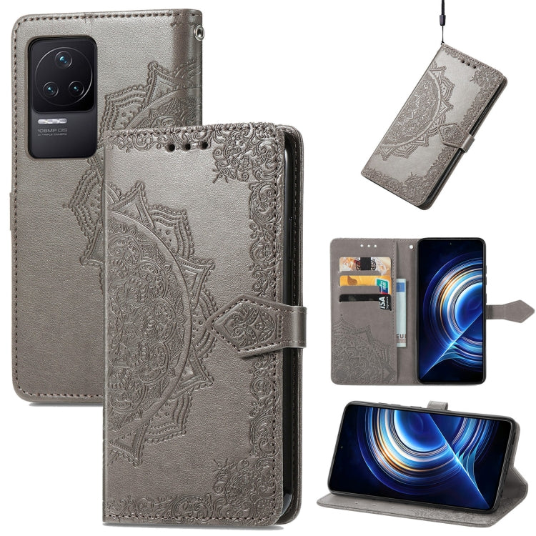 Mandala Flower Embossed Flip Leather Phone Case, For Xiaomi Redmi K50 Pro, For Xiaomi Redmi 10C, For Xiaomi Redmi Note 11 Pro 4G Global, For Xiaomi Poco X4 Pro 5G, For Xiaomi Poco M4 Pro 4G