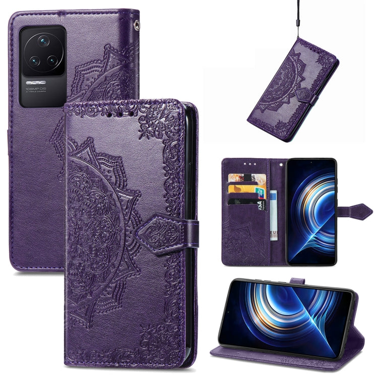 Mandala Flower Embossed Flip Leather Phone Case, For Xiaomi Redmi K50 Pro, For Xiaomi Redmi 10C, For Xiaomi Redmi Note 11 Pro 4G Global, For Xiaomi Poco X4 Pro 5G, For Xiaomi Poco M4 Pro 4G