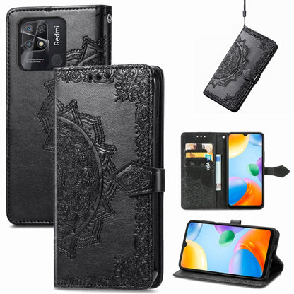 Mandala Flower Embossed Flip Leather Phone Case, For Xiaomi Redmi K50 Pro, For Xiaomi Redmi 10C, For Xiaomi Redmi Note 11 Pro 4G Global, For Xiaomi Poco X4 Pro 5G, For Xiaomi Poco M4 Pro 4G