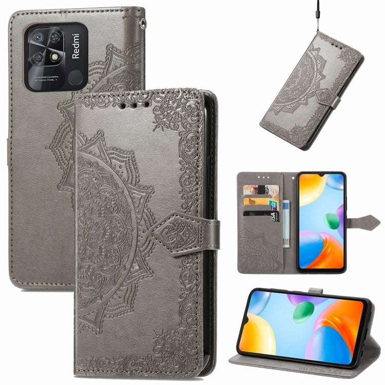 Mandala Flower Embossed Flip Leather Phone Case, For Xiaomi Redmi K50 Pro, For Xiaomi Redmi 10C, For Xiaomi Redmi Note 11 Pro 4G Global, For Xiaomi Poco X4 Pro 5G, For Xiaomi Poco M4 Pro 4G