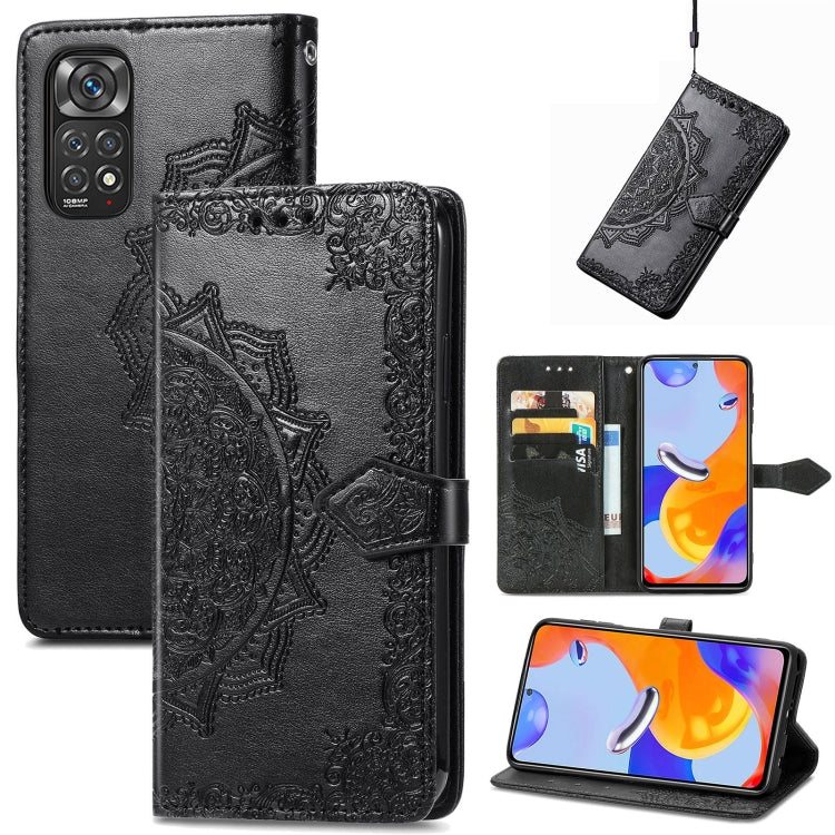 Mandala Flower Embossed Flip Leather Phone Case, For Xiaomi Redmi K50 Pro, For Xiaomi Redmi 10C, For Xiaomi Redmi Note 11 Pro 4G Global, For Xiaomi Poco X4 Pro 5G, For Xiaomi Poco M4 Pro 4G