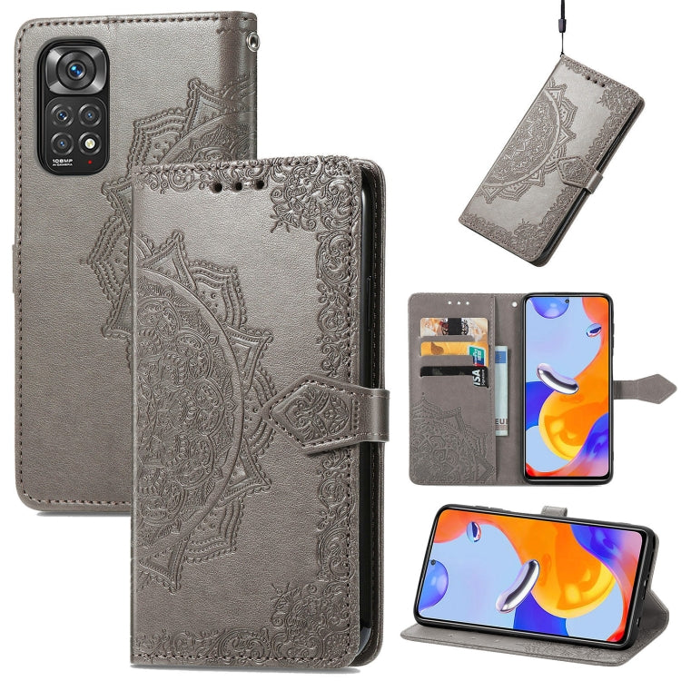 Mandala Flower Embossed Flip Leather Phone Case, For Xiaomi Redmi K50 Pro, For Xiaomi Redmi 10C, For Xiaomi Redmi Note 11 Pro 4G Global, For Xiaomi Poco X4 Pro 5G, For Xiaomi Poco M4 Pro 4G