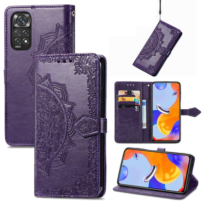 Mandala Flower Embossed Flip Leather Phone Case, For Xiaomi Redmi K50 Pro, For Xiaomi Redmi 10C, For Xiaomi Redmi Note 11 Pro 4G Global, For Xiaomi Poco X4 Pro 5G, For Xiaomi Poco M4 Pro 4G
