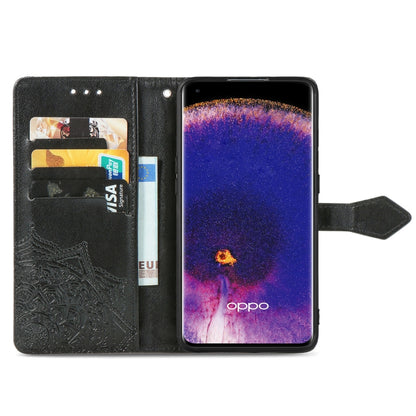 Mandala Flower Embossed Flip Leather Phone Case, For OPPO Find X5 Pro, For OPPO Find X5, For OPPO Reno7 5G, For OPPO Realme 9 Pro, For OPPO Realme 9 Pro+ 5G, For vivo Y76 5G