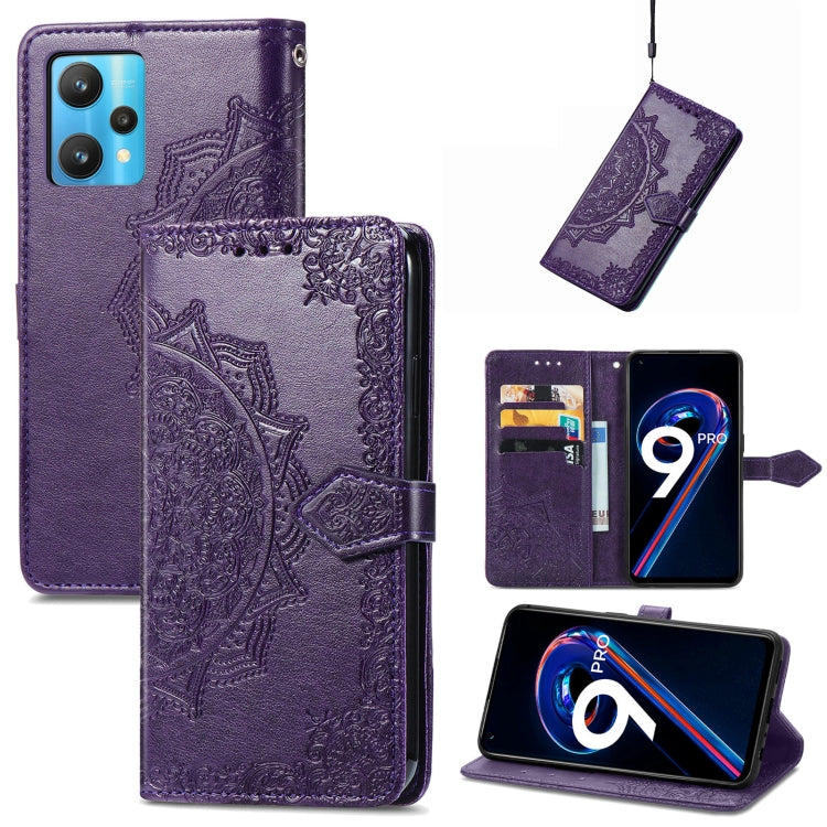 Mandala Flower Embossed Flip Leather Phone Case, For OPPO Find X5 Pro, For OPPO Find X5, For OPPO Reno7 5G, For OPPO Realme 9 Pro, For OPPO Realme 9 Pro+ 5G, For vivo Y76 5G