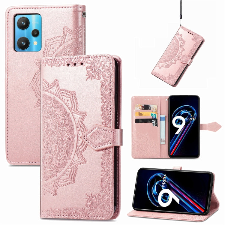 Mandala Flower Embossed Flip Leather Phone Case, For OPPO Find X5 Pro, For OPPO Find X5, For OPPO Reno7 5G, For OPPO Realme 9 Pro, For OPPO Realme 9 Pro+ 5G, For vivo Y76 5G
