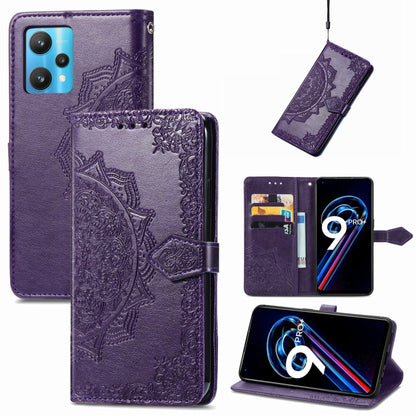 Mandala Flower Embossed Flip Leather Phone Case, For OPPO Find X5 Pro, For OPPO Find X5, For OPPO Reno7 5G, For OPPO Realme 9 Pro, For OPPO Realme 9 Pro+ 5G, For vivo Y76 5G