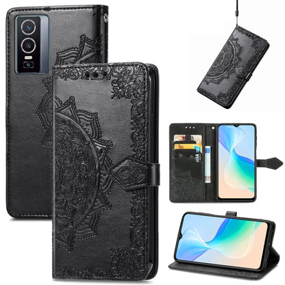 Mandala Flower Embossed Flip Leather Phone Case, For OPPO Find X5 Pro, For OPPO Find X5, For OPPO Reno7 5G, For OPPO Realme 9 Pro, For OPPO Realme 9 Pro+ 5G, For vivo Y76 5G