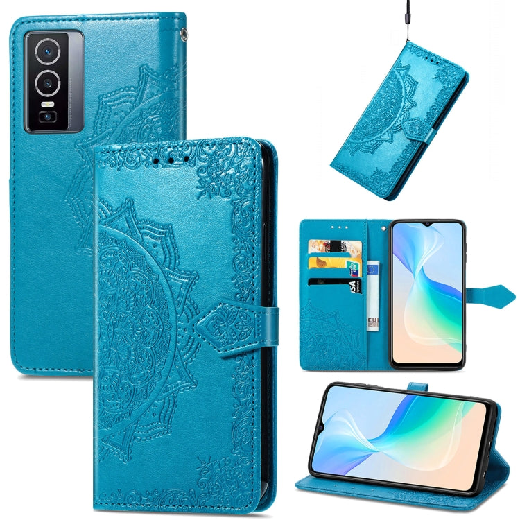 Mandala Flower Embossed Flip Leather Phone Case, For OPPO Find X5 Pro, For OPPO Find X5, For OPPO Reno7 5G, For OPPO Realme 9 Pro, For OPPO Realme 9 Pro+ 5G, For vivo Y76 5G