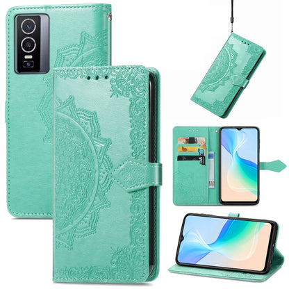 Mandala Flower Embossed Flip Leather Phone Case, For OPPO Find X5 Pro, For OPPO Find X5, For OPPO Reno7 5G, For OPPO Realme 9 Pro, For OPPO Realme 9 Pro+ 5G, For vivo Y76 5G