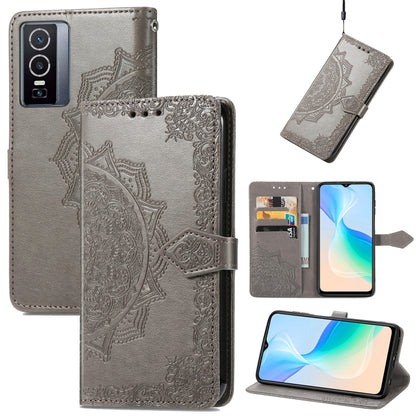 Mandala Flower Embossed Flip Leather Phone Case, For OPPO Find X5 Pro, For OPPO Find X5, For OPPO Reno7 5G, For OPPO Realme 9 Pro, For OPPO Realme 9 Pro+ 5G, For vivo Y76 5G