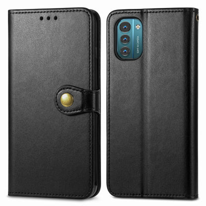 Retro Solid Color Buckle Leather Phone Case, For Nokia G21, For TCL 30 SE