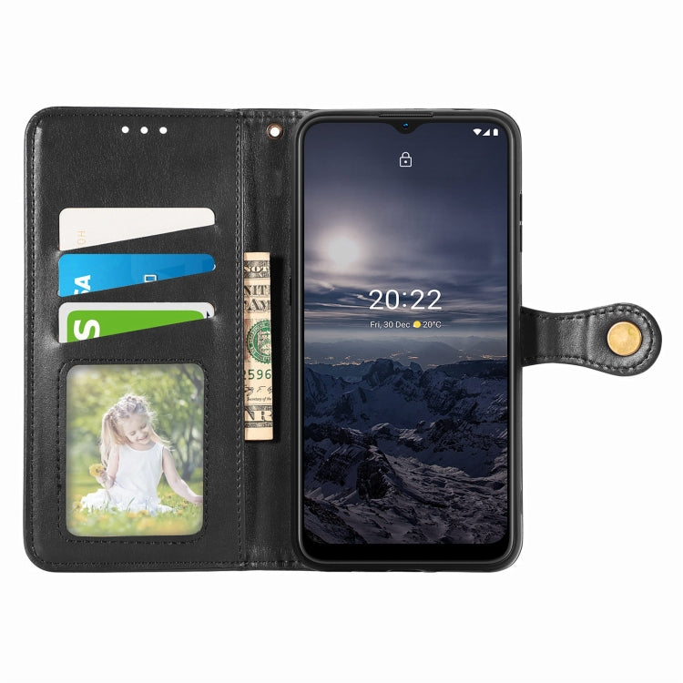 Retro Solid Color Buckle Leather Phone Case, For Nokia G21, For TCL 30 SE