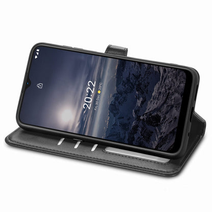 Retro Solid Color Buckle Leather Phone Case, For Nokia G21, For TCL 30 SE