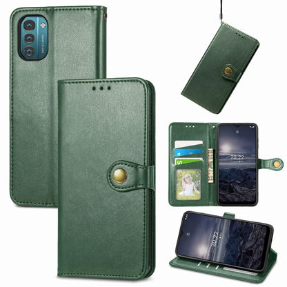 Retro Solid Color Buckle Leather Phone Case, For Nokia G21, For TCL 30 SE