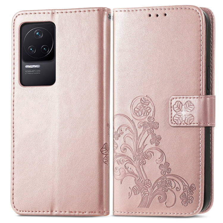 Rose pink embossed leather wallet phone case, floral cut-out design, clasp closure