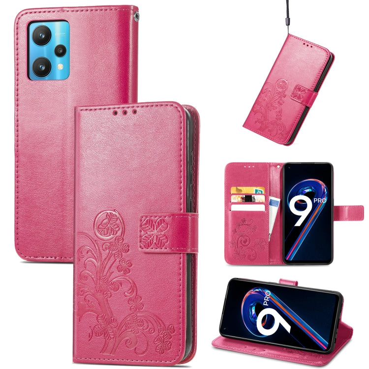 Four-leaf Clasp Embossed Buckle Leather Phone Case, For OPPO Find X5 Pro, For OPPO Find X5, For OPPO Realme 9 Pro, For OPPO Realme 9 Pro+ 5G, For vivo Y76 5G