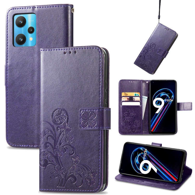Four-leaf Clasp Embossed Buckle Leather Phone Case, For OPPO Find X5 Pro, For OPPO Find X5, For OPPO Realme 9 Pro, For OPPO Realme 9 Pro+ 5G, For vivo Y76 5G