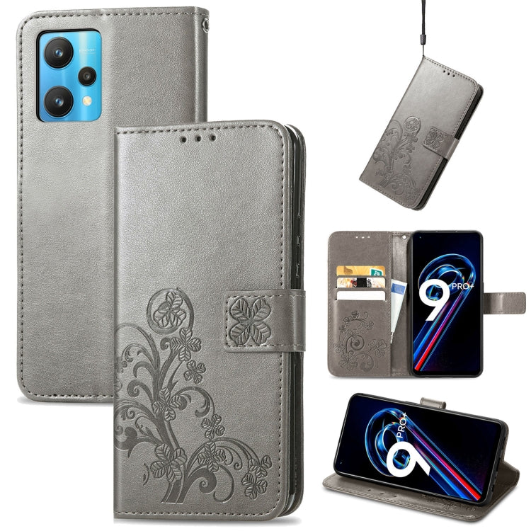 Four-leaf Clasp Embossed Buckle Leather Phone Case, For OPPO Find X5 Pro, For OPPO Find X5, For OPPO Realme 9 Pro, For OPPO Realme 9 Pro+ 5G, For vivo Y76 5G