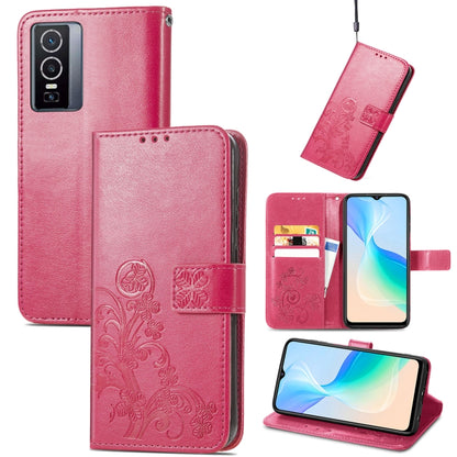 Four-leaf Clasp Embossed Buckle Leather Phone Case, For OPPO Find X5 Pro, For OPPO Find X5, For OPPO Realme 9 Pro, For OPPO Realme 9 Pro+ 5G, For vivo Y76 5G