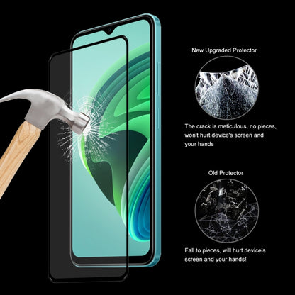 Tempered glass screen protector for Xiaomi Redmi Note 11E with impact-crack sample