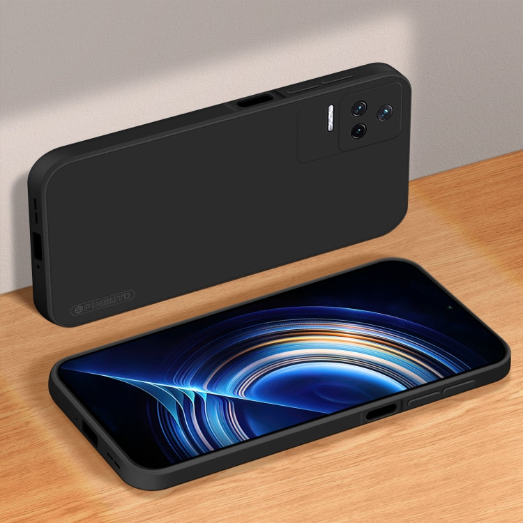 Black liquid silicone TPU phone case, front and back cutouts with side port openings