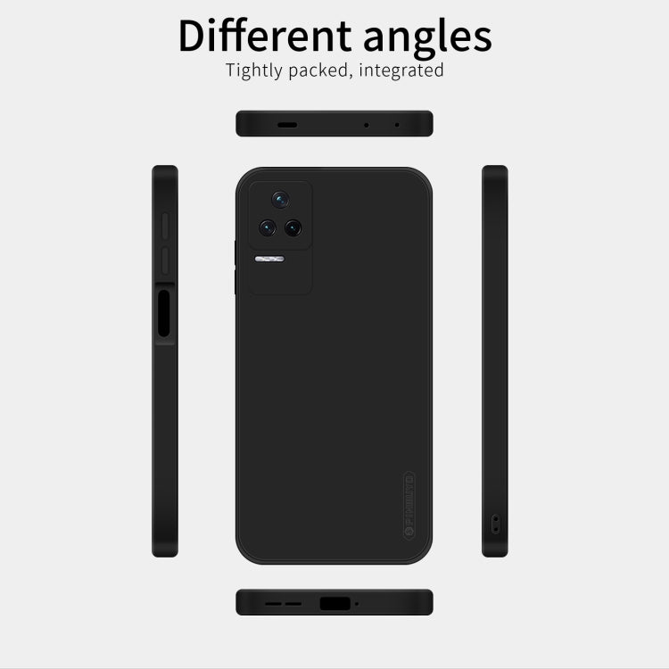 Black liquid silicone TPU phone case shown from multiple angles, camera cutouts and ports