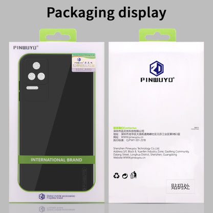 PINWUYO phone case packaging display with two blister cards and International Brand labels