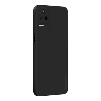 Black liquid silicone TPU phone case with smooth back and camera cutouts