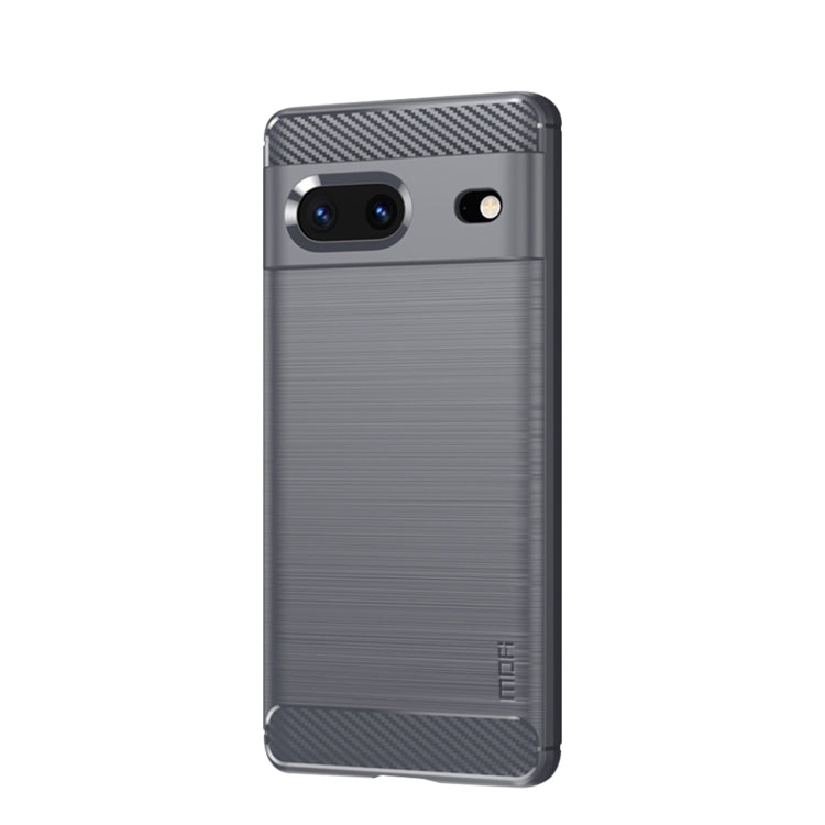 Gray phone case with carbon-fiber style edges and textured back for everyday protection