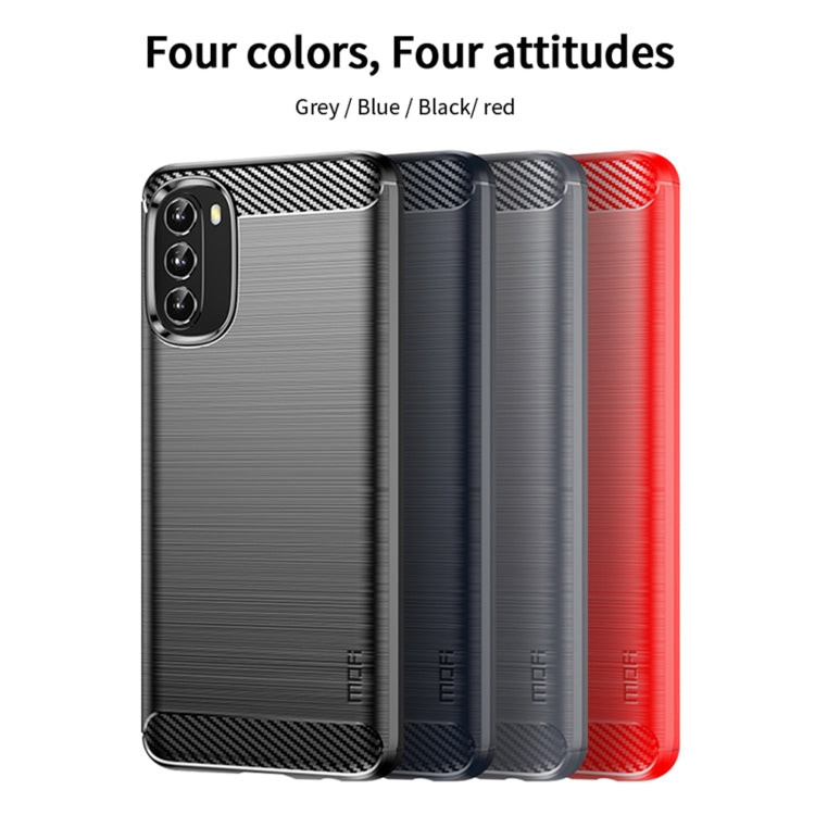 TPU phone case available in four colors: gray, blue, black, and red